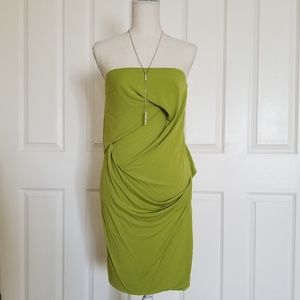 NWT Max Azria Lime Strapless Dress